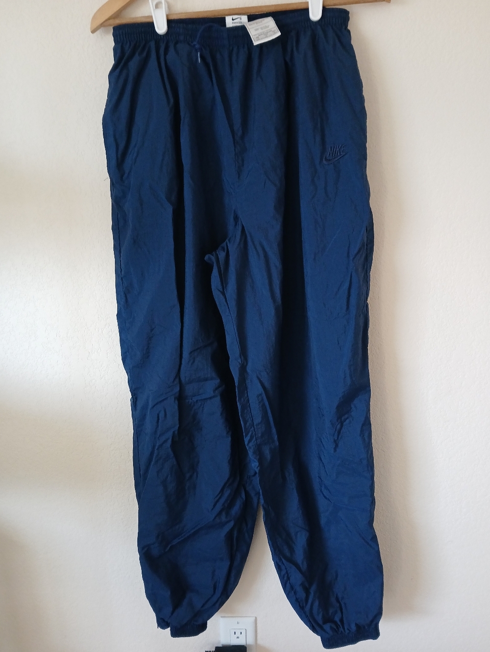 Vintage Nike Blue Windbreaker Swish Pants Fully Lined 90s